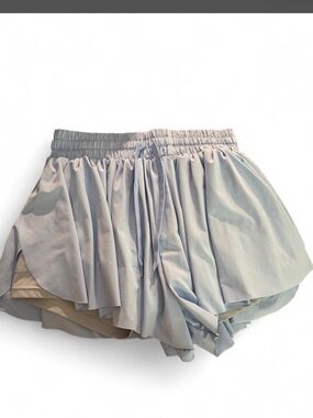 (821-4) Soft Blue Flowy Tennis Athletic Skort Medium Perfect Condition